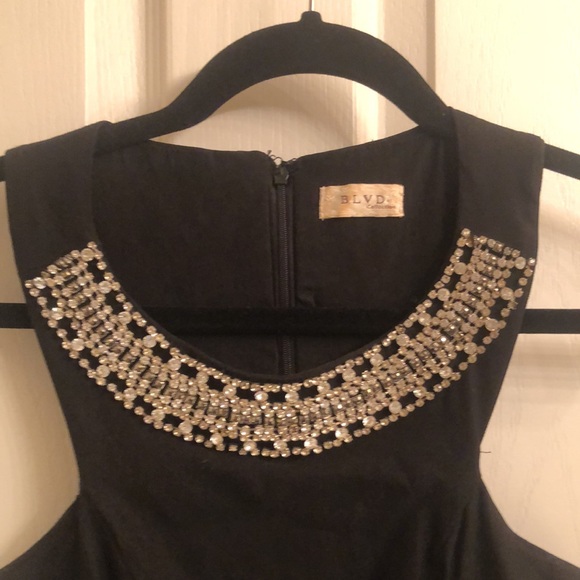 BLVD Collection Black Dress w/Faux Stones # 36 - Picture 2 of 4